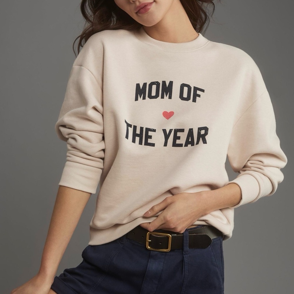 Favorite Daughter Mom Of The Year Crew Neck Pullover Sweatshirt Anthropologie